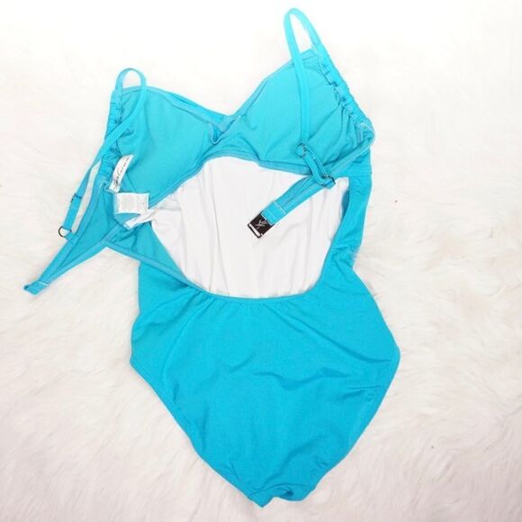 Kenneth Cole New York Blue One Piece Swimsuit, S - Picture 7 of 7